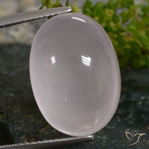 16.02ct Natürlicher Sehr helles Rosa Rosenquarz, Oval, Lichtdurchlässig