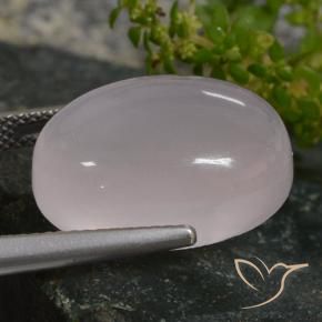 9,17 ctw natürlicher Sehr helles Rosa Rosenquarz, Oval, Lichtdurchlässig