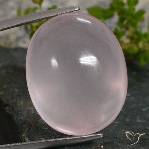 35.16ct Natürlicher Korallenrosa Rosenquarz, Oval, Lichtdurchlässig
