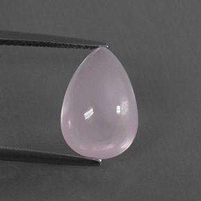4,48 ctw natürlicher rosafarbener Rosenquarz, Birnenform, Transparent
