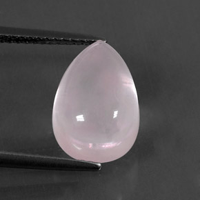 5,74 ctw natürlicher rosafarbener Rosenquarz, Birnenform, Transparent