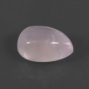 5,74 ctw natürlicher rosafarbener Rosenquarz, Birnenform, Transparent