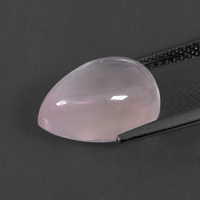 5,74 ctw natürlicher rosafarbener Rosenquarz, Birnenform, Transparent