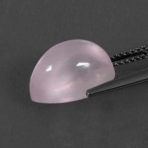 5,14 ctw natürlicher rosafarbener Rosenquarz, Birnenform, Transparent
