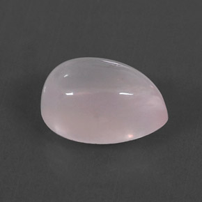 5,93 ctw natürlicher rosafarbener Rosenquarz, Birnenform, Transparent