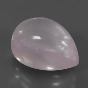 7,04 ctw natürlicher rosafarbener Rosenquarz, Birnenform, Transparent