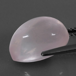 7,04 ctw natürlicher rosafarbener Rosenquarz, Birnenform, Transparent