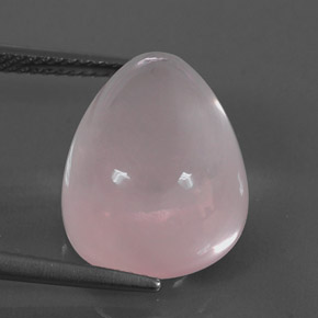 11,54 ctw natürlicher rosafarbener Rosenquarz, Birnenform, Transparent