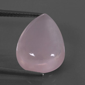 8,11 ctw natürlicher rosafarbener Rosenquarz, Birnenform, Transparent