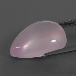 8,11 ctw natürlicher rosafarbener Rosenquarz, Birnenform, Transparent