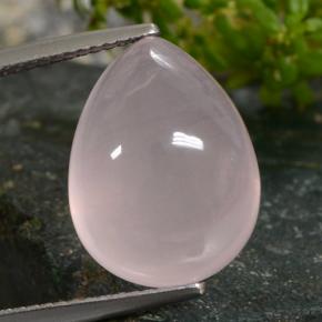 13,35 ctw natürlicher rosafarbener Rosenquarz, Birnenform, Lichtdurchlässig