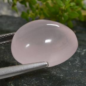 13,35 ctw natürlicher rosafarbener Rosenquarz, Birnenform, Lichtdurchlässig