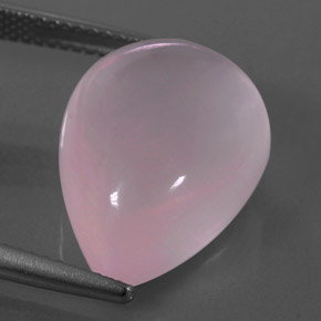 14,63 ctw natürlicher rosafarbener Rosenquarz, Birnenform, Transparent