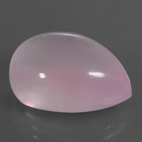 14,63 ctw natürlicher rosafarbener Rosenquarz, Birnenform, Transparent