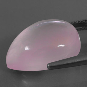 14,63 ctw natürlicher rosafarbener Rosenquarz, Birnenform, Transparent