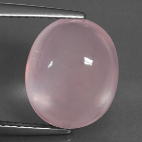 6,10 ctw natürlicher rosafarbener Rosenquarz, Oval Schliff, Transparent