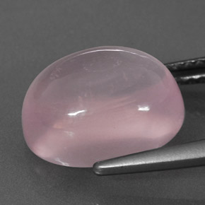 6,10 ctw natürlicher rosafarbener Rosenquarz, Oval Schliff, Transparent