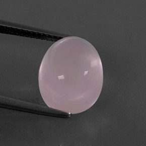 7,42 ctw natürlicher rosafarbener Rosenquarz, Oval Schliff, Transparent