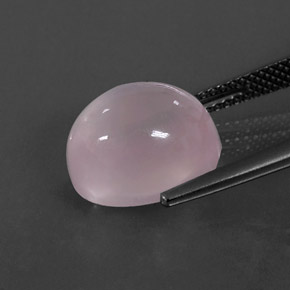 7,42 ctw natürlicher rosafarbener Rosenquarz, Oval Schliff, Transparent