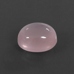 6,41 ctw natürlicher rosafarbener Rosenquarz, Oval Schliff, Transparent