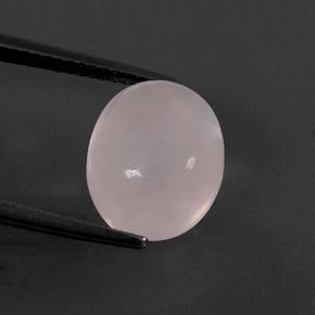 5,50 ctw natürlicher rosafarbener Rosenquarz, Oval Schliff, Transparent