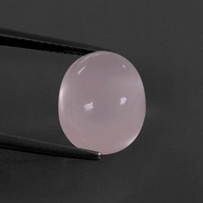 5,82 ctw natürlicher rosafarbener Rosenquarz, Oval Schliff, Transparent