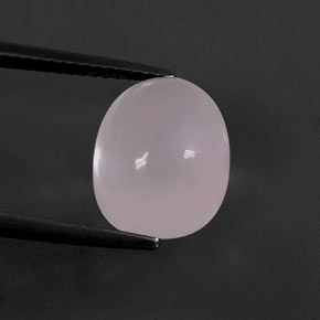 5,59 ctw natürlicher rosafarbener Rosenquarz, Oval Schliff, Transparent