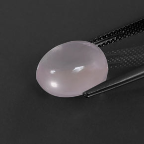5,59 ctw natürlicher rosafarbener Rosenquarz, Oval Schliff, Transparent