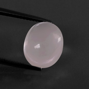 5,98 ctw natürlicher rosafarbener Rosenquarz, Oval Schliff, Transparent