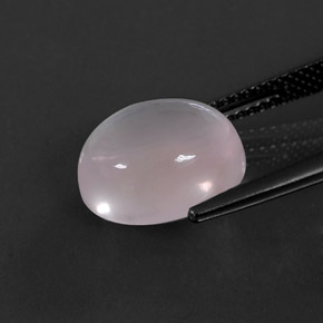 5,98 ctw natürlicher rosafarbener Rosenquarz, Oval Schliff, Transparent