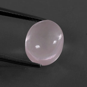 5,89 ctw natürlicher rosafarbener Rosenquarz, Oval Schliff, Transparent