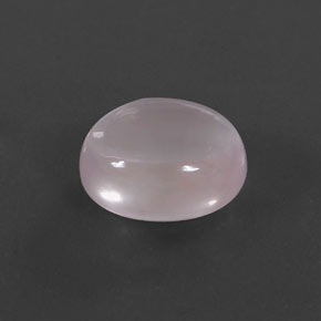 5,89 ctw natürlicher rosafarbener Rosenquarz, Oval Schliff, Transparent