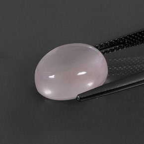 5,89 ctw natürlicher rosafarbener Rosenquarz, Oval Schliff, Transparent