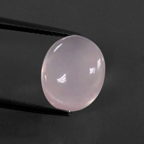 5,82 ctw natürlicher rosafarbener Rosenquarz, Oval Schliff, Transparent
