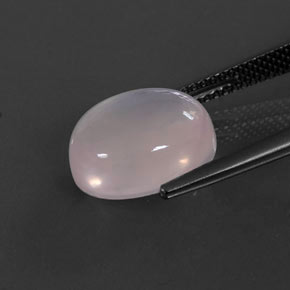 5,82 ctw natürlicher rosafarbener Rosenquarz, Oval Schliff, Transparent