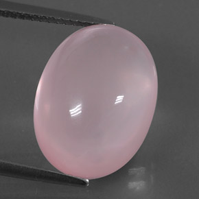 12,51 ctw natürlicher rosafarbener Rosenquarz, Oval Schliff, Transparent