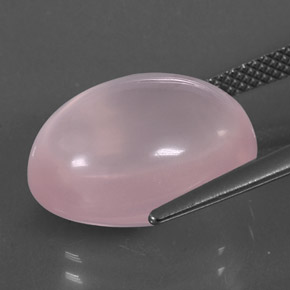 12,51 ctw natürlicher rosafarbener Rosenquarz, Oval Schliff, Transparent