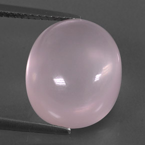 10,08 ctw natürlicher rosafarbener Rosenquarz, Transparent, Transparent / Lichtdurchlässig