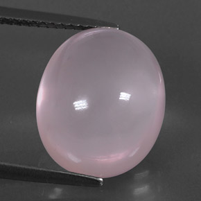 10,34 ctw natürlicher rosafarbener Rosenquarz, Oval Schliff, Transparent