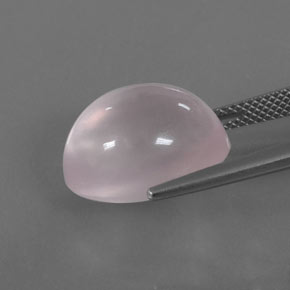 13,97 ctw natürlicher rosafarbener Rosenquarz, Oval Schliff, Transparent