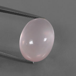 13,46 ctw natürlicher rosafarbener Rosenquarz, Oval Schliff, Transparent
