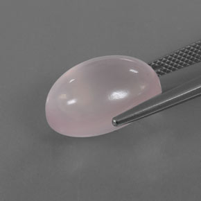 13,46 ctw natürlicher rosafarbener Rosenquarz, Oval Schliff, Transparent