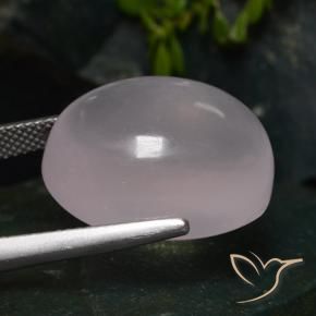 9,17 ctw natürlicher Sehr helles Rosenrosa Rosenquarz, Oval, Lichtdurchlässig