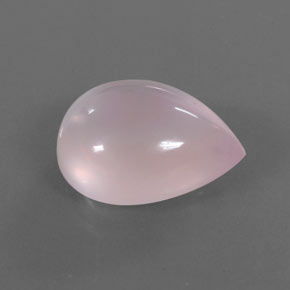 17,53 ctw natürlicher rosafarbener Rosenquarz, Birnenform, Transparent