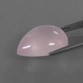 17,53 ctw natürlicher rosafarbener Rosenquarz, Birnenform, Transparent