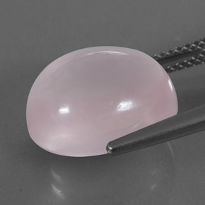 10,40 ctw natürlicher rosafarbener Rosenquarz, Oval Schliff, Transparent