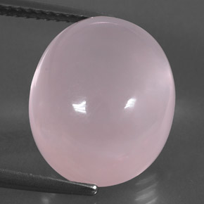 11,75 ctw natürlicher rosafarbener Rosenquarz, Oval Schliff, Transparent