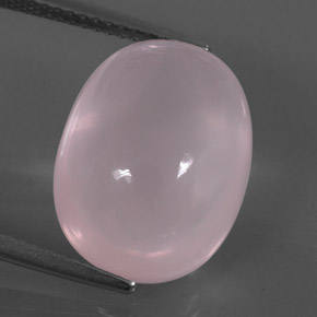 12,07 ctw natürlicher rosafarbener Rosenquarz, Oval Schliff, Transparent