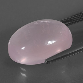 12,07 ctw natürlicher rosafarbener Rosenquarz, Oval Schliff, Transparent