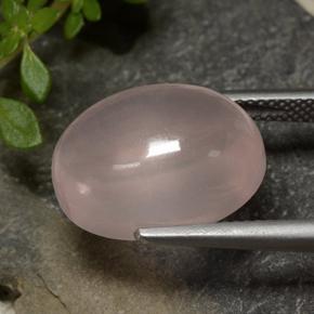 13,32 ctw natürlicher rosafarbener Rosenquarz, Oval Schliff, Transparent